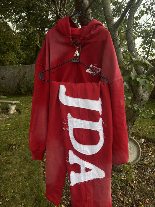 'REIMAGINED' SWEATPANTS "RED"